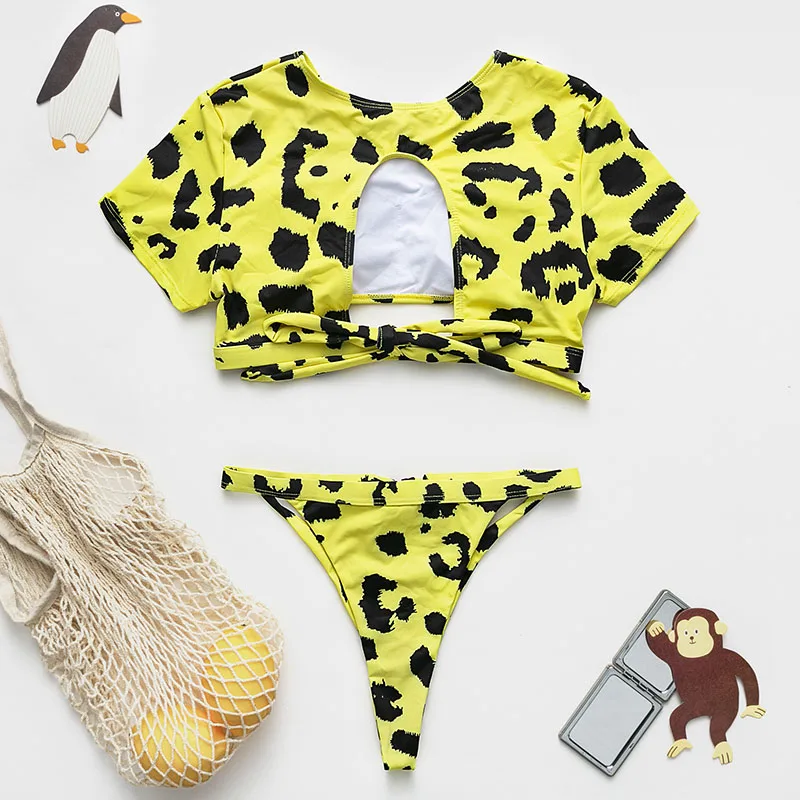 Женский купальник Simplee с высоким вырезом привлекательный бандажный купальный