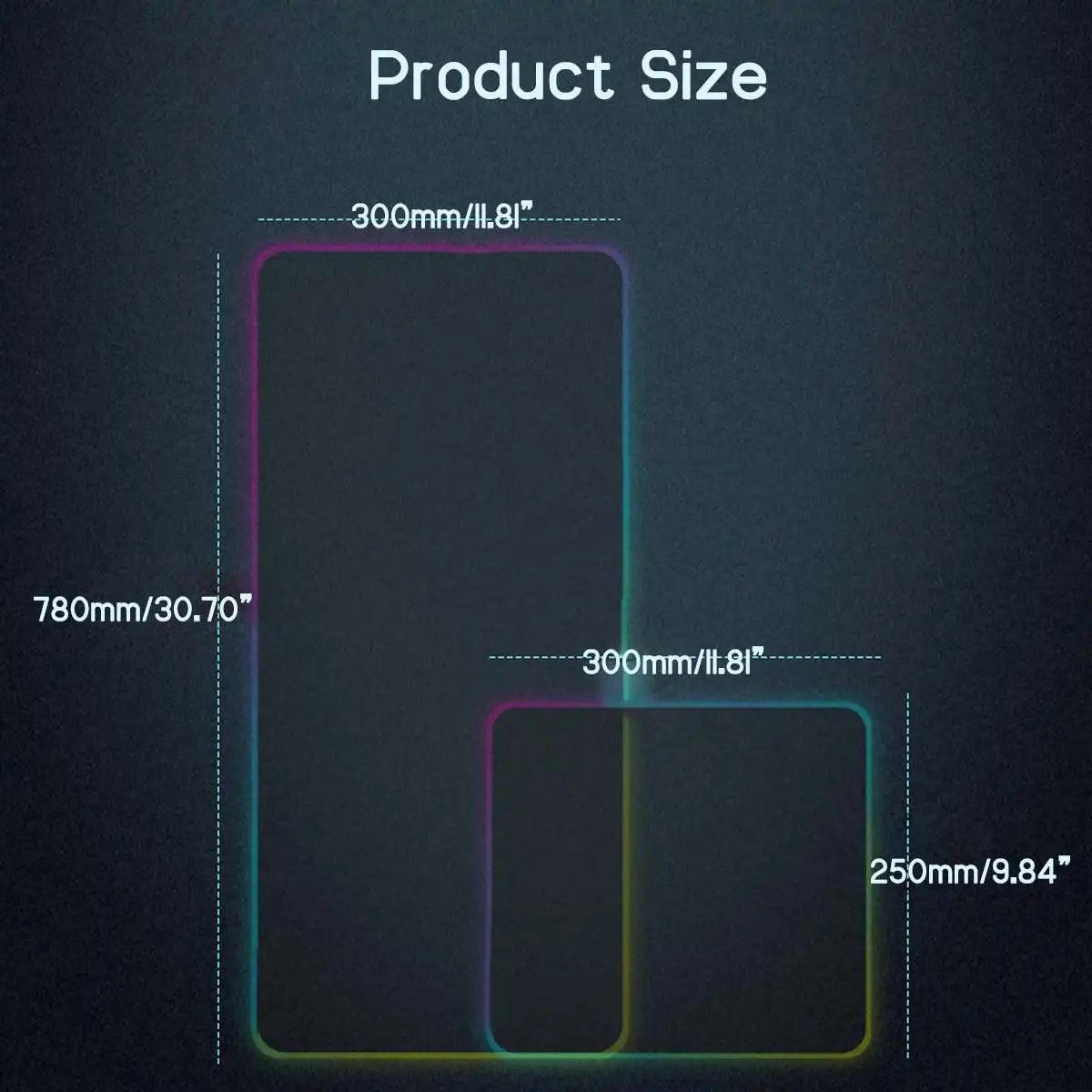 Большой RGB светодиодный игровой коврик для мыши геймерский Ной подсветильник кой