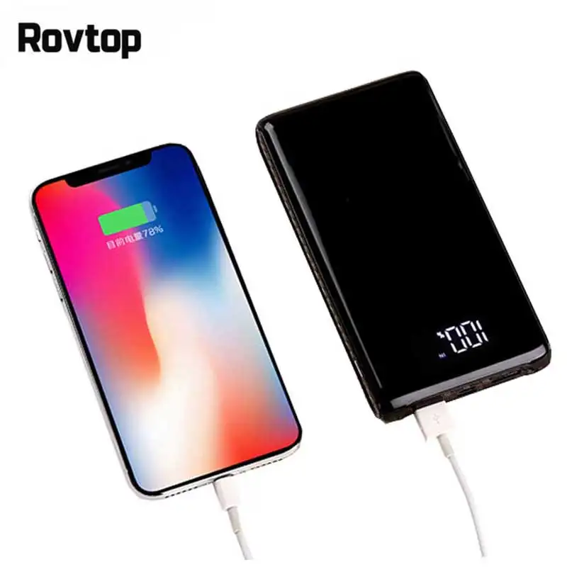 Внешний аккумулятор Rovtop 5 в 6x18650 контейнер для аккумуляторов Type C с Micro USB быстрое