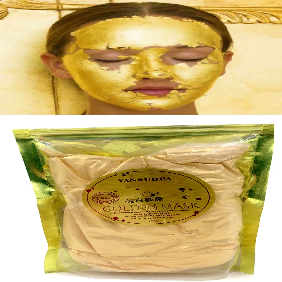 Маска для лица ZANABILI 24K GOLD Active маска с эффектом блеска роскошная Спа против морщин