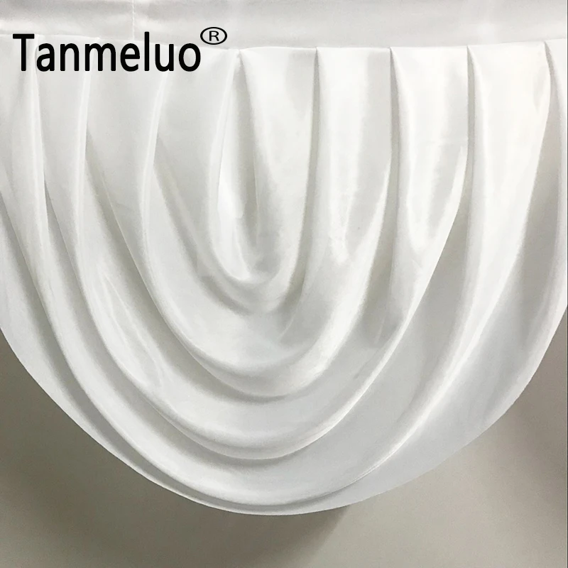 6 м длина белый свадебный фон качающийся ледяной Шелковый стол юбка для отеля