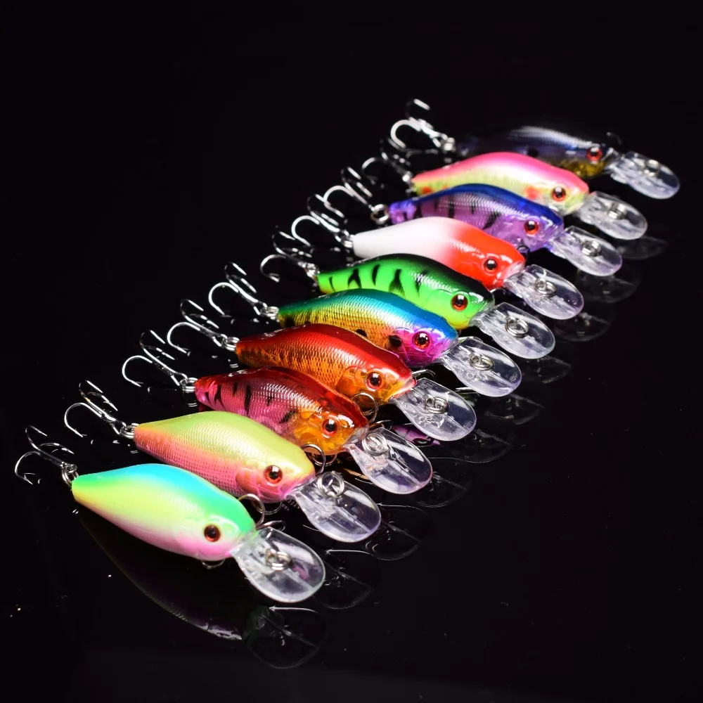 Minnow1 шт Высокое качество Минноу заманить 10 цветов Рыбалка приманки 7 см-8 г карп