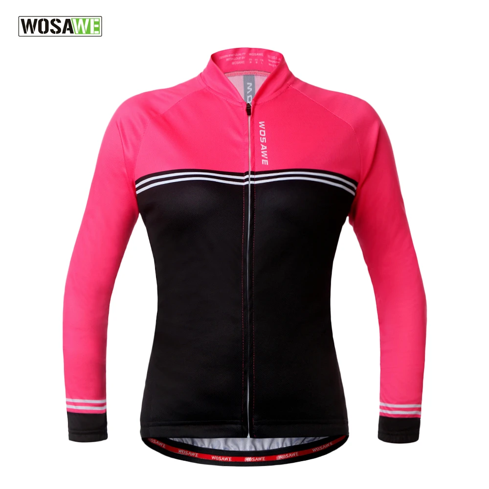 

WOSAWE Women New Jerseys Cycling Ropa Ciclismo Bike Jersey Long Sleeve Top Shirt Clothing Bicycle Sportwear All Season Can Use