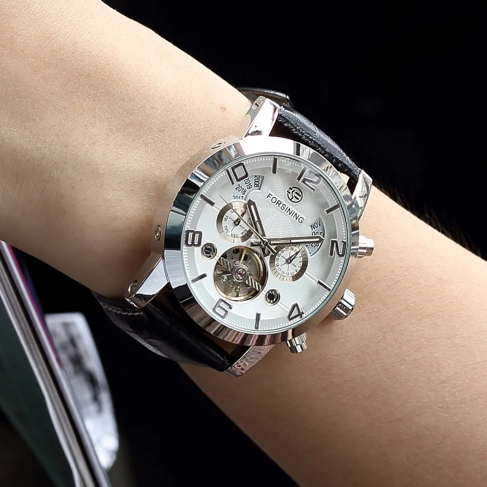 Часы наручные FORSINING Мужские автоматические механические повседневные с корпусом