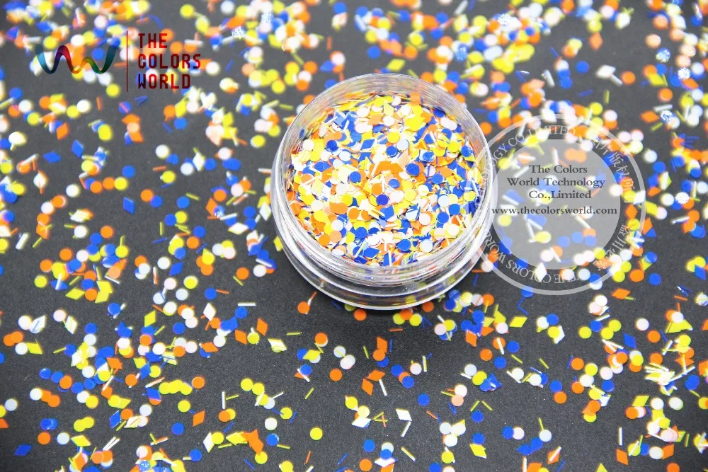 

RM-350 Mix Colors and shapes Glitter for nail art makeup and DIY decoration
