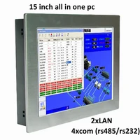 15 inch industrial panel pc with 2lan 3usb touch screen tablet pc support wifi 3g modem