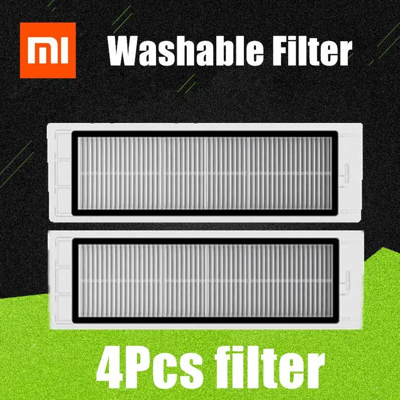 4 шт. Запасные детали для робота пылесоса XIAOMI сменные комплекты с фильтром HEPA в