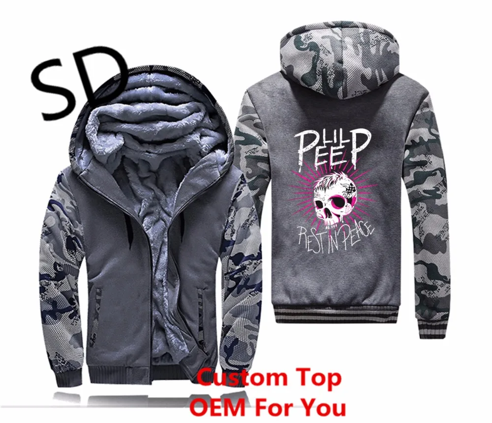 Дропшиппинг 3D толстовки мужские RIP PEEP TRIBUTE зимняя куртка Мужское пальто Lil Peep