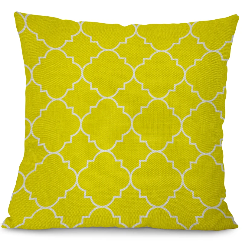 Miracille богемные желтые наволочки скандинавские геометрические принты