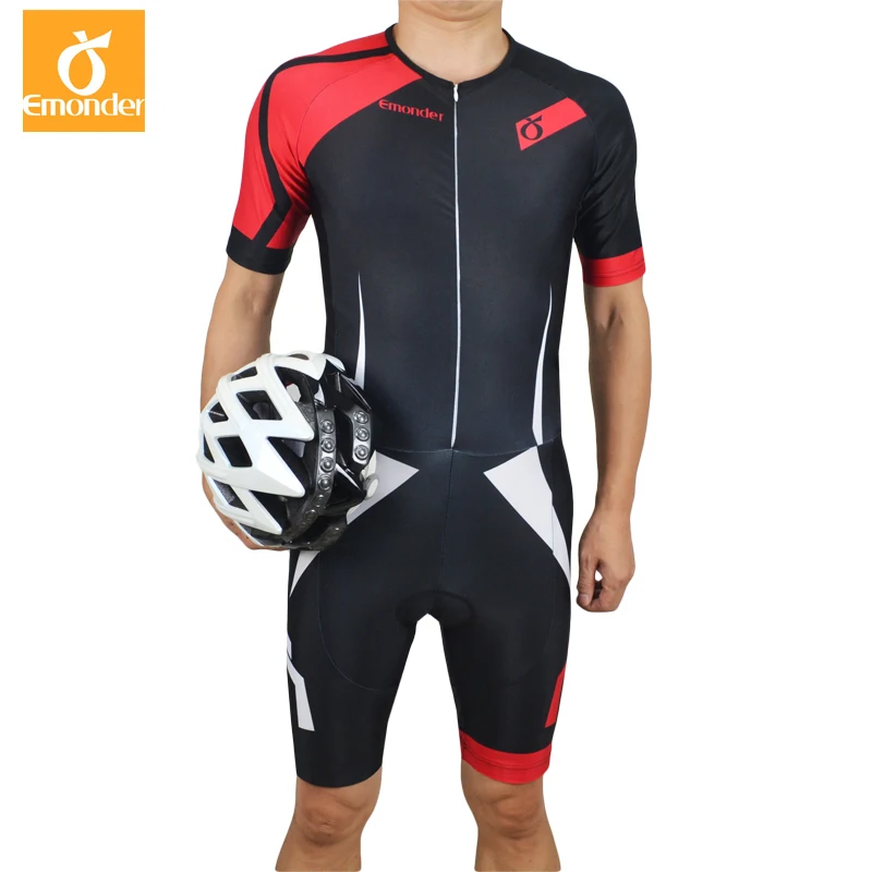 

EMONDER Cycling Jersey Sets Pro Team Triathlon Suit Men Cycling Clothing Skinsuit Jumpsuit Ropa Ciclismo Bike Sports Clothing