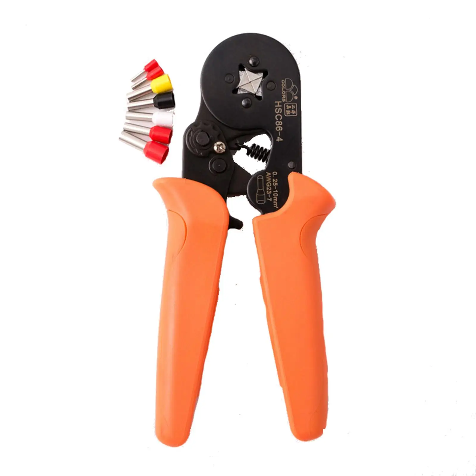 

23-10AWG 0.25-6.0mm² Self-Adjustable Wire Ferrule Hand Crimping Plier Four-Sided
