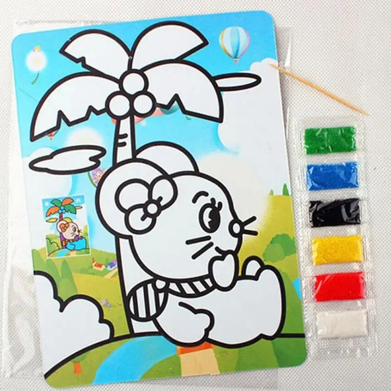 Дети Рисование игрушки картина из песка картины бумажный ремесло рисунок Сделай