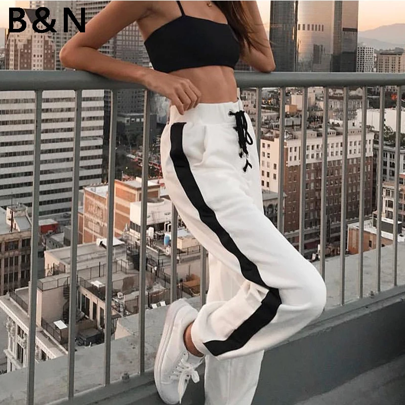 2018 осенние хлопковые брюки с высокой талией женские теплые длинные штаны