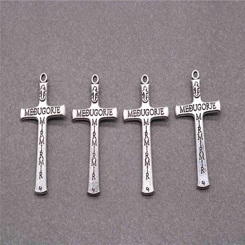 Религиозный христианский крест Розария. Подвеска в виде Креста Иисуса Христа. 10