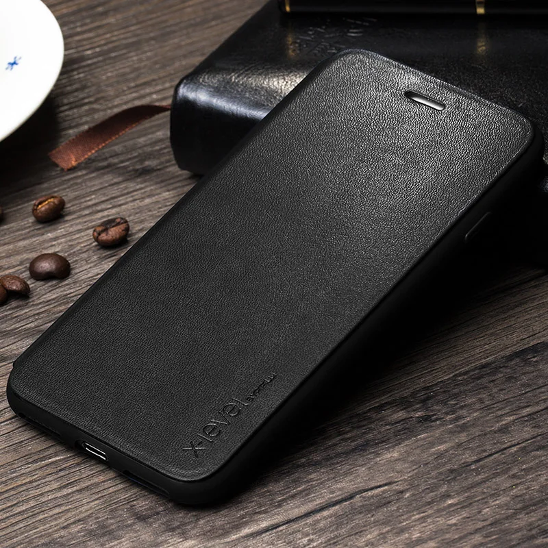 Кожаные чехлы книжки X Level для iPhone 7 Plus Ультратонкий деловой кожаный чехол чехол|case