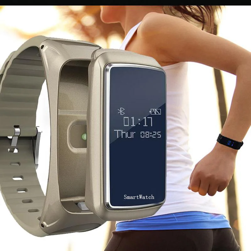 Smart Bracelet B7 Bluetooth Earset Style Heart Rate Monitor Watch OLED Fitness Tracker for Android/IOS | Электроника