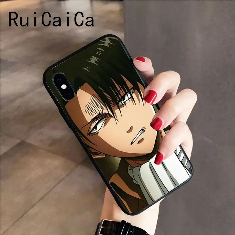 RuiCaiCa аниме японская атака на Титанов новое поступление черный чехол для телефона