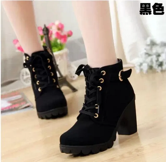 Новинка года Зимние повседневные женские туфли лодочки Теплые ботильоны