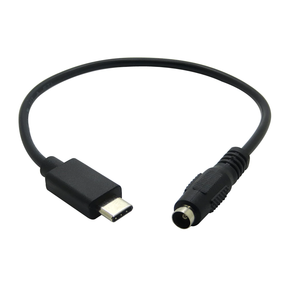 5 шт./лот 25 см USB 3 1 Type C штекер постоянный ток 5*2 мм Женский Удлинительный кабель для