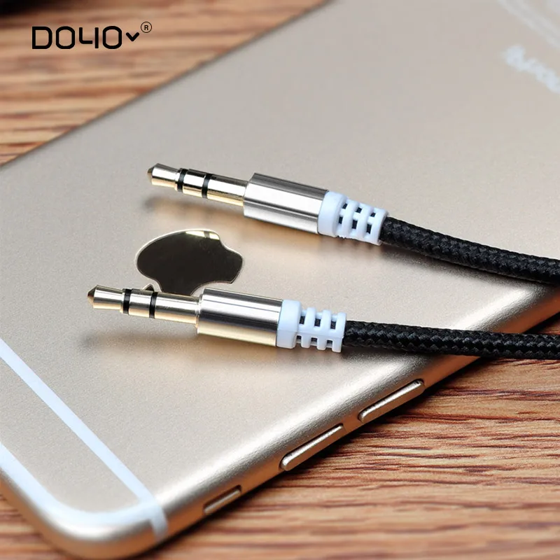 3.5 мм для наушников стерео aux аудио кабель iphone samsung mp3 автомобиля провод нейлон