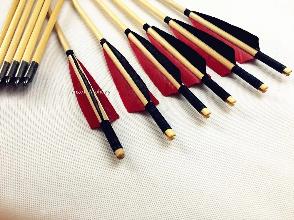 Деревянные стрелы ручной работы из кедрового дерева для рекурсивного лука