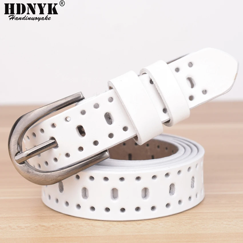 Ремень из натуральной кожи Женский Модный уникальный ажурный пояс с пряжкой