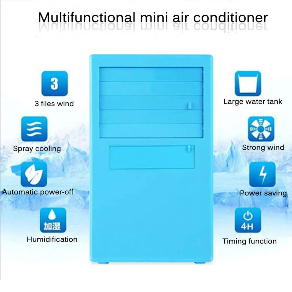 

Convenient Mini Air Conditioning Fan Low Noise Cooling Fans Silent Cooler for Home Office Dorm HY99 JY23