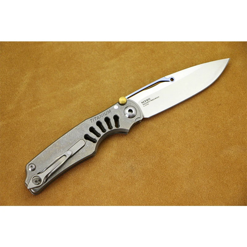 Складной нож VENOM Kevin John Tilock M390 карманный Клинок с титановой ручкой для кемпинга и