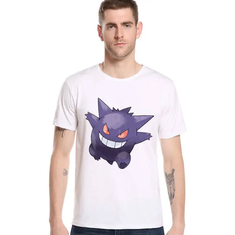 New Brand Fashion Men's T-shirts Pokemon Pikachu Harajuku Printed Tops Summer Cotton Short Sleeve O neck Punk Anime Top L1R6 | Мужская