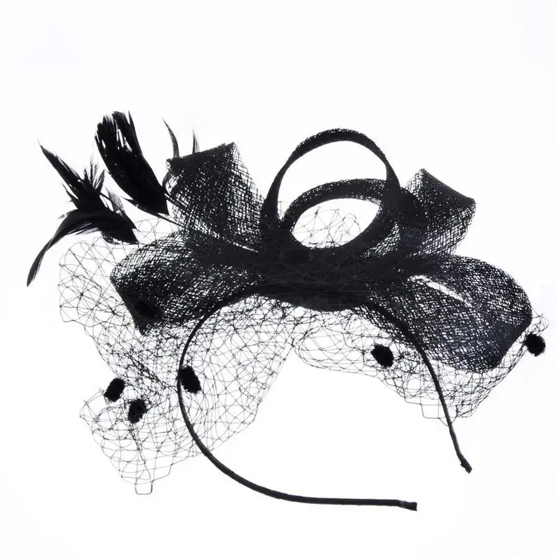 HooltPrinc Горячая Тюль ручной бабочка узел жаккардовые обруч волос украшения для