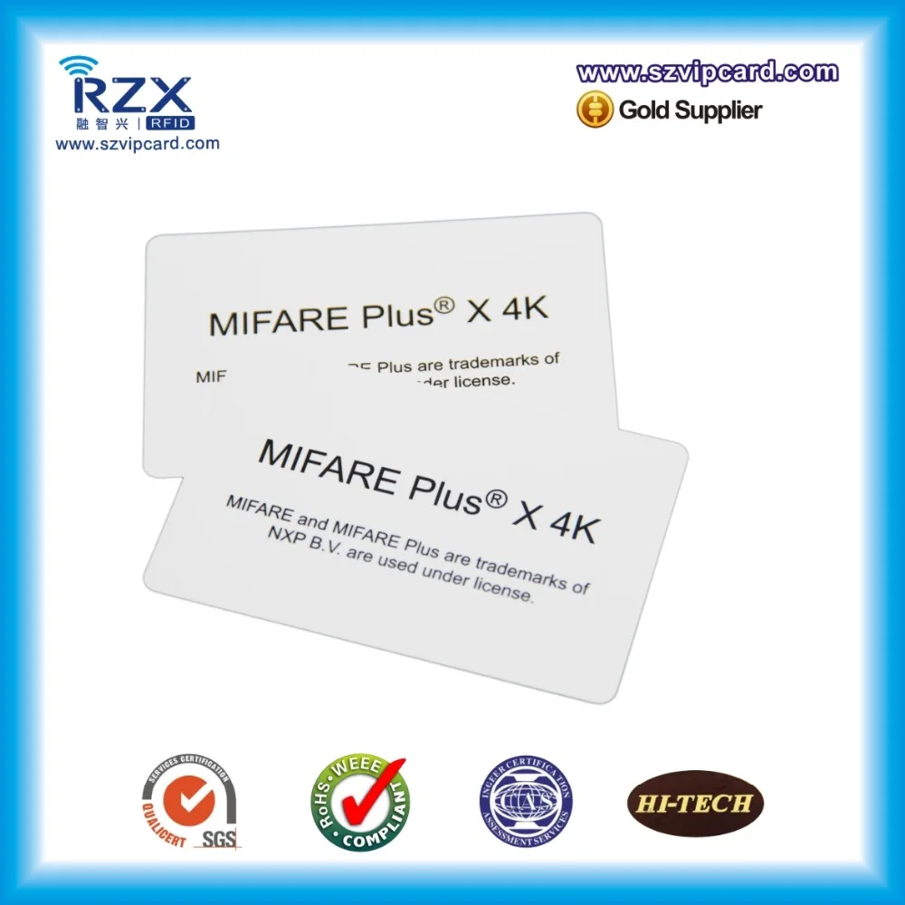 1000 шт CR80 Смарт rfid пустая карта MIFARE Plus X 4K чип карта|rfid blank|blank cardsrfid card blank |