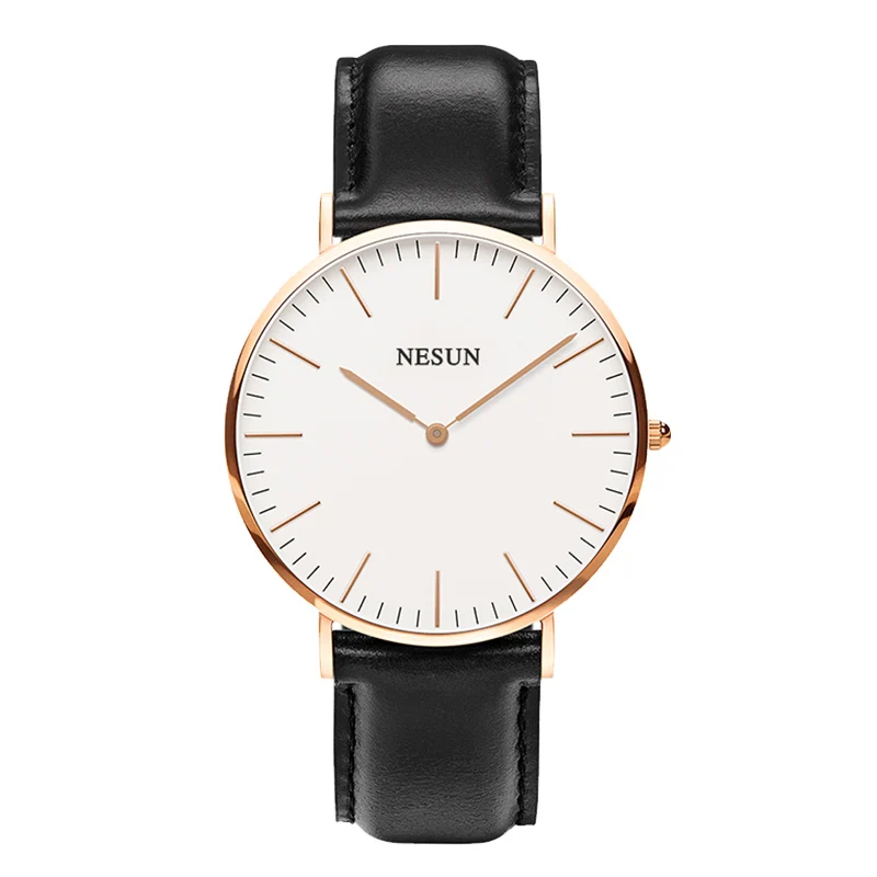 Часы швейцарские Nesun мужские роскошные брендовые японские часы MIYOTA кварцевые