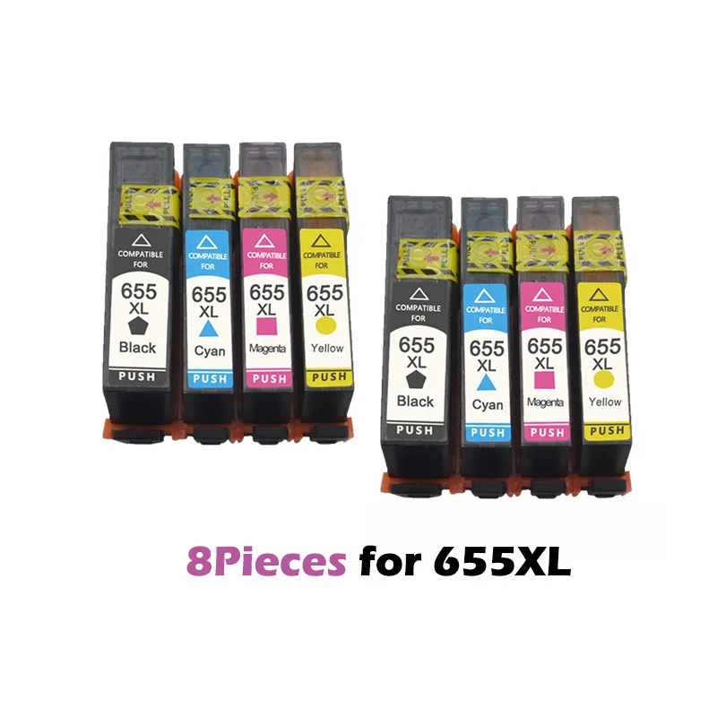 8 шт. картриджи для принтеров HP 655 655XL deskjet 3525 5525 4615 4625 4525 6520 6525 6625|Чернильные