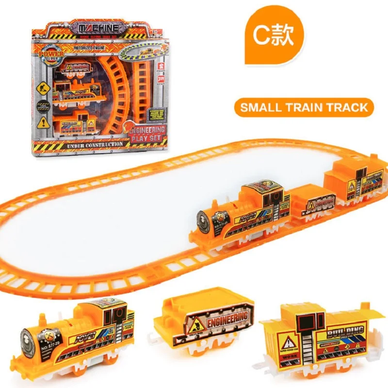 Электрический трек сделай сам маленький поезд головоломка собранный игрушка