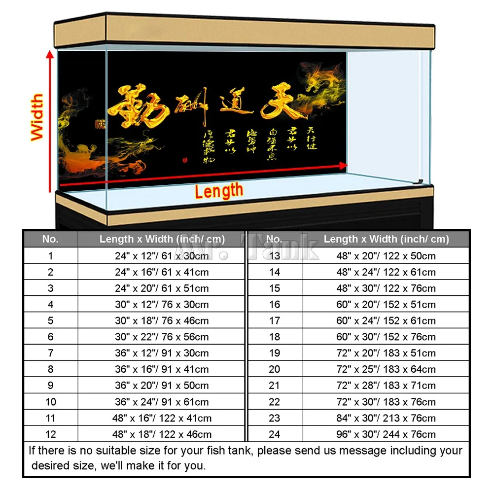 Индивидуальный большой плакат для аквариума с самоклеящейся высокой четкостью