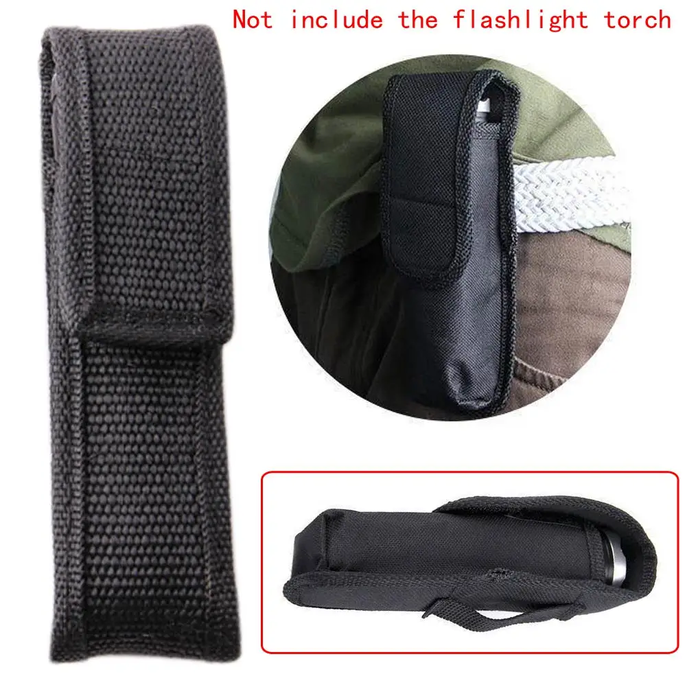14cm Portable Nylon Waist Belt Bag Fits for flashlight torch size around 130mm x 30mm Outdoor Flashlight Lamp