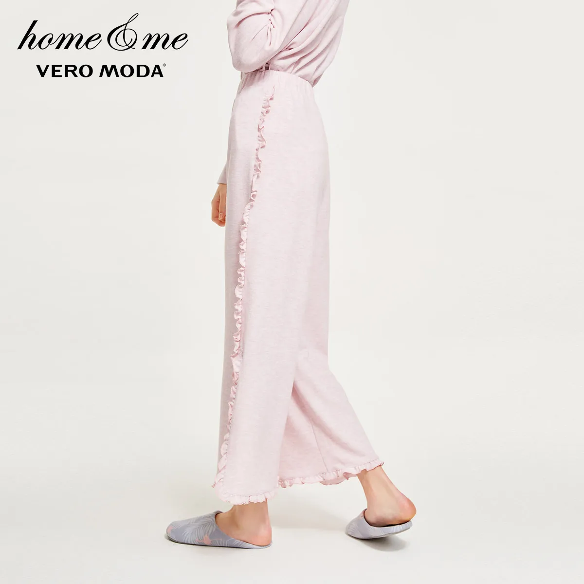 Vero Moda Женские Широкие трикотажные свободные брюки с оборками | 3181R2504