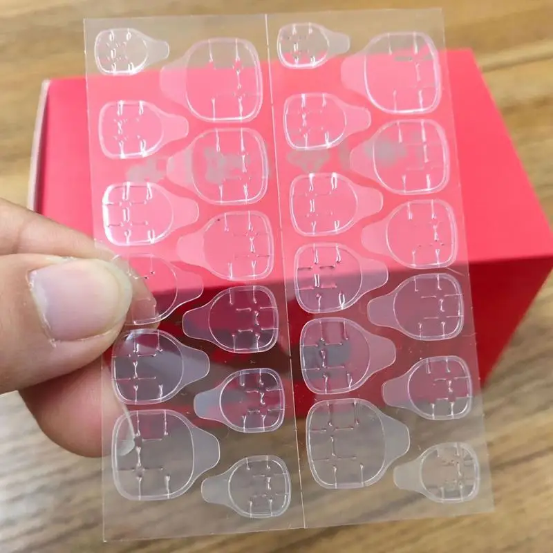 Двусторонняя прозрачная клейкая лента для ногтей 24 шт./лист инструмент росписи