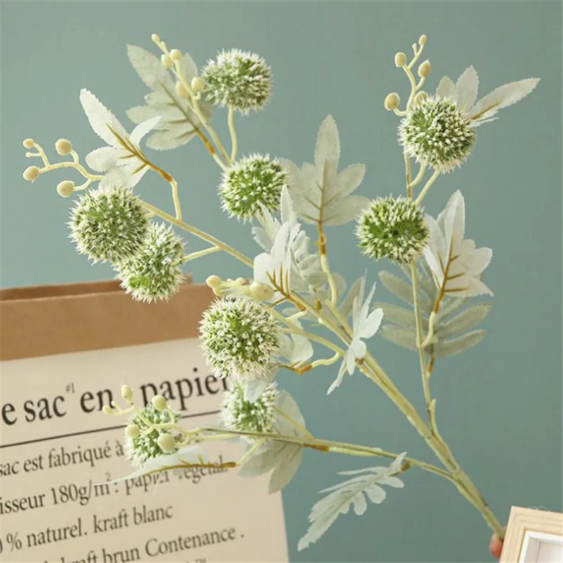 Лидер продаж длинный стебель имитация акантосферы пластиковый шар хризантемы с