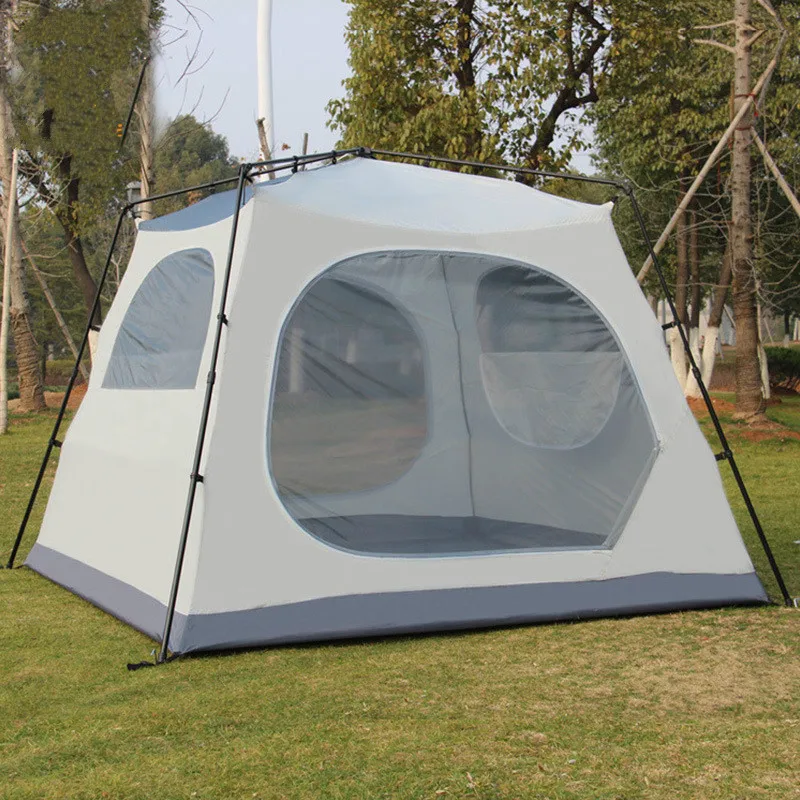 Двухслойная водонепроницаемая палатка на 4 6 человек семейная для кемпинга