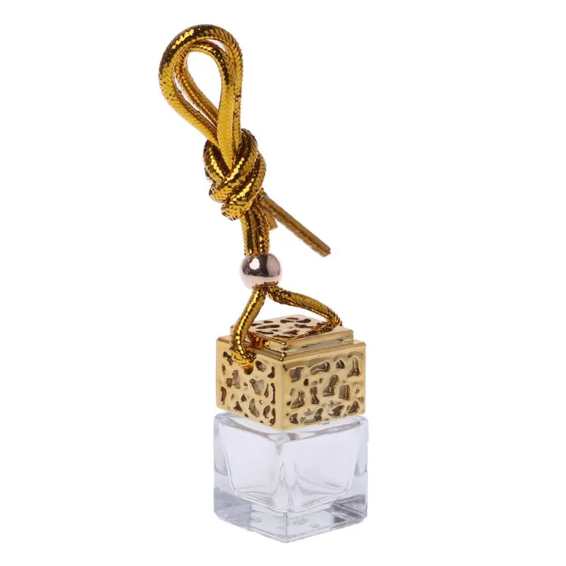 

Car Hanging Air Freshener Diffuser Fragrance Clear Glass Empty Perfume Bottle Essential Oil Bottle Car Pendant Nov-29A