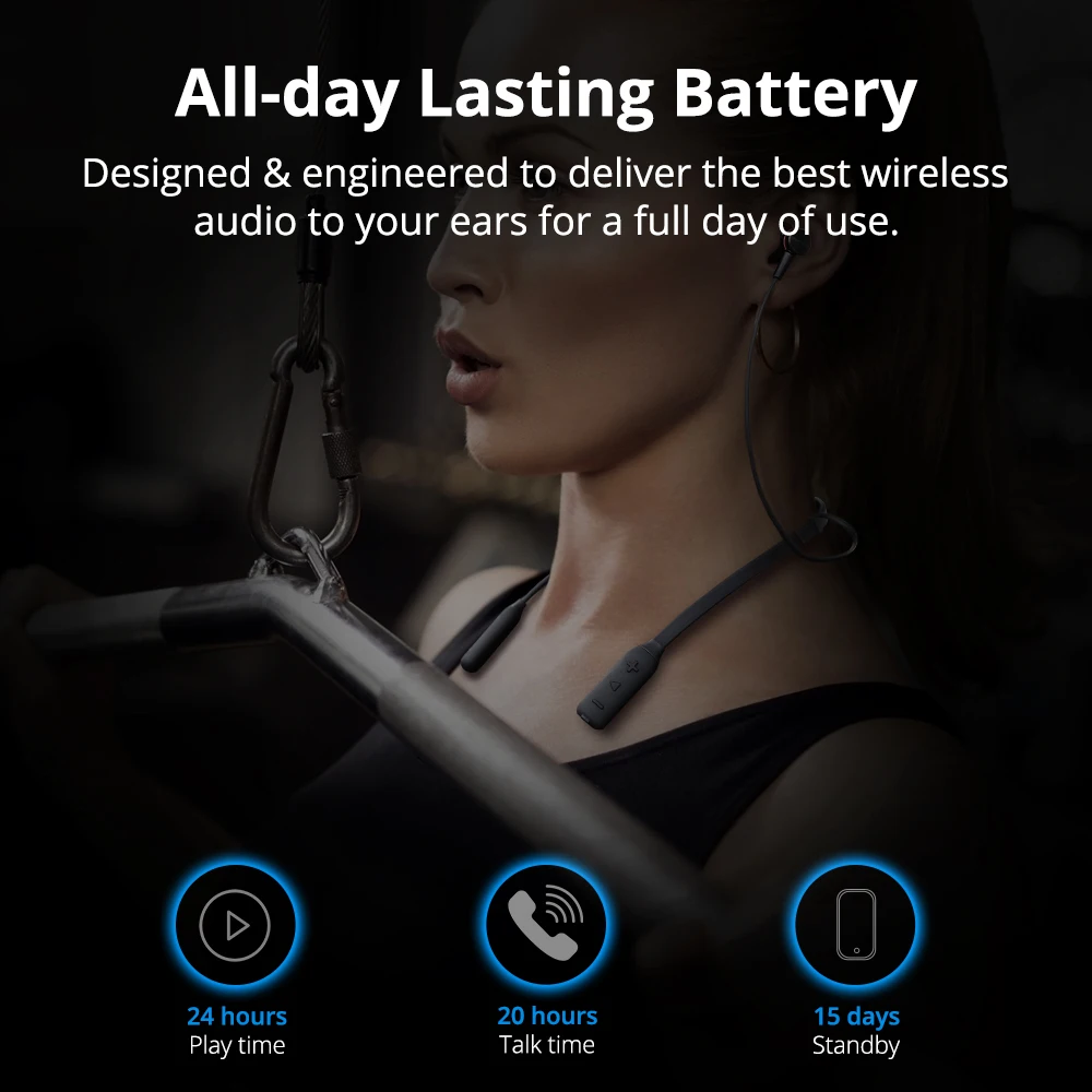 Tronsmart Encore S2 плюс шейным Bluetooth наушники IPX45 Водонепроницаемый Спорт Музыка