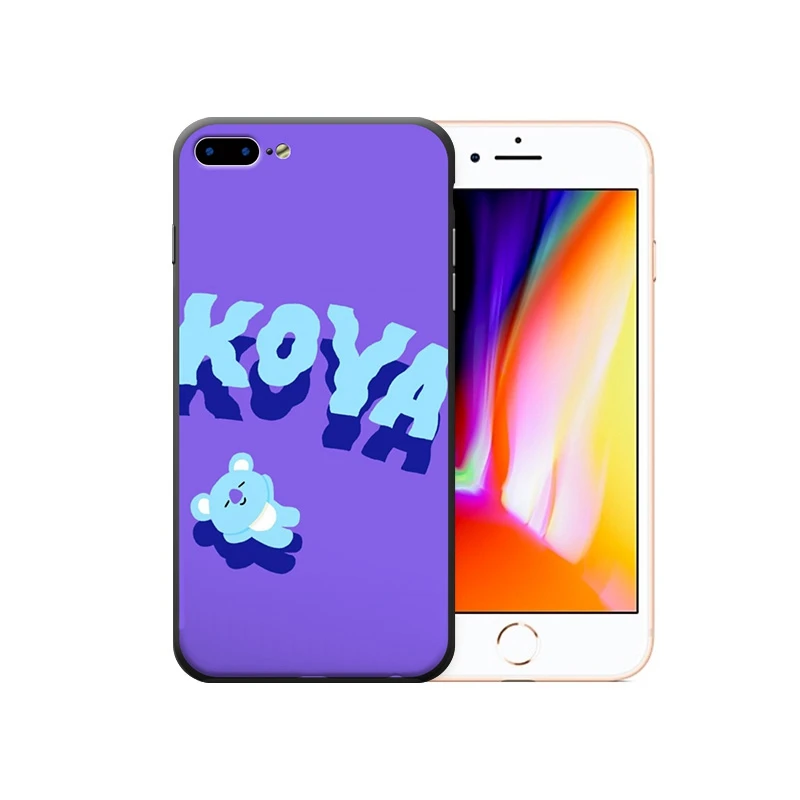 Bangtan Boys BTS BT21 Kawaii Phone Case Soft Frame Hard Back Cover For iPhone X 8 8Plus 7 7Plus 6 6S Plus |