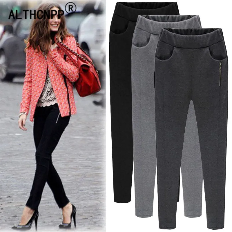 

M-6XL Plus Size Winter Warm Harem Pants Women Casual Loose Thin Sweatpants Ladies Pants Trousers Pantalon Femme Spodnie Damskie