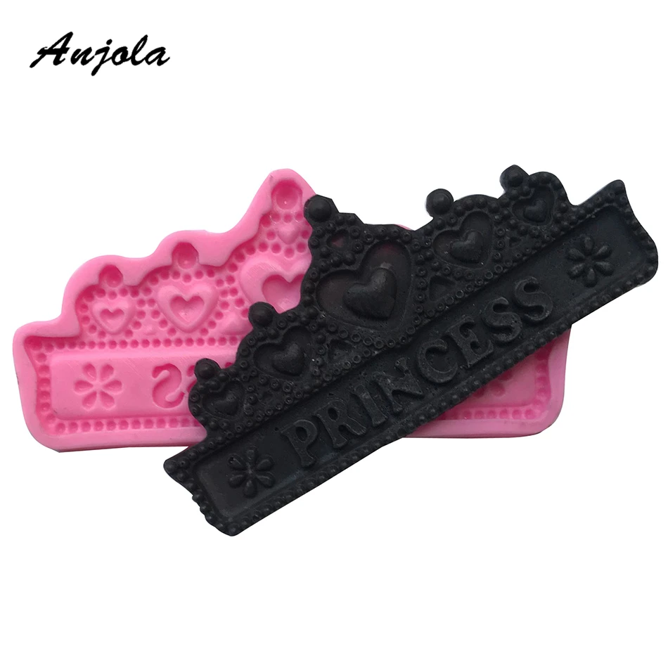 Anjola Новый корона литья силиконовая форма 3D стерео Силиконовые Помады Торта DIY
