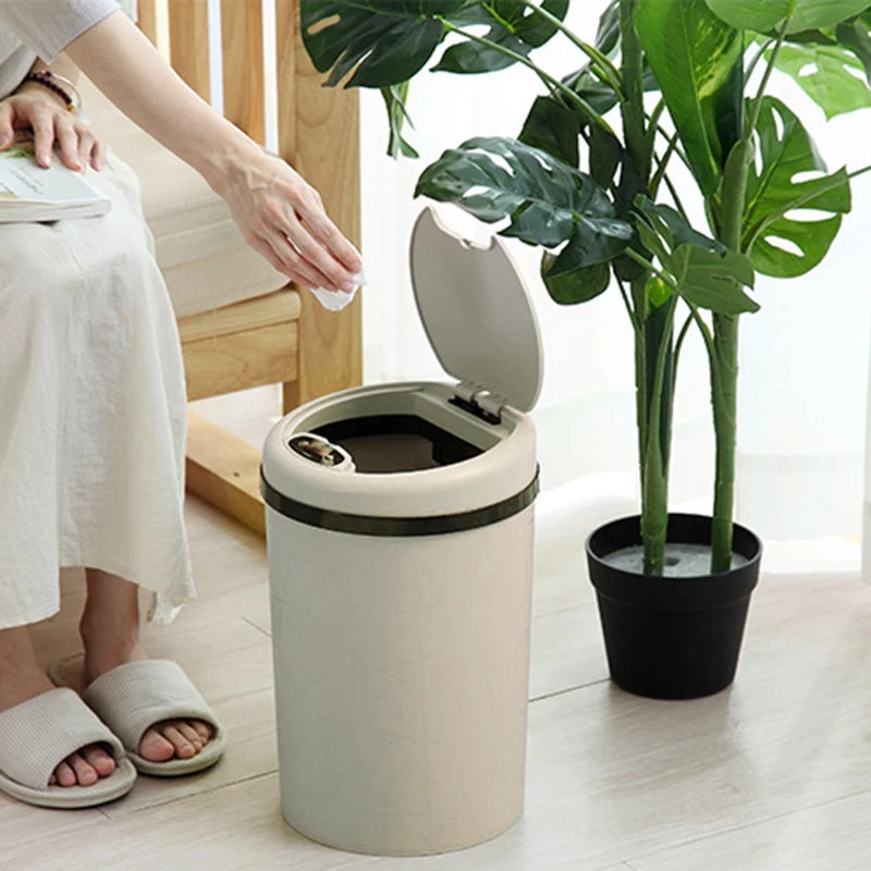 9L индукционный Круглый автоматический сенсор держатель для мусорного мешка Pp