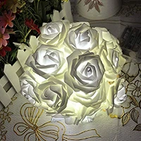 white 1,5 м/3 м/6 м/10 м гирлянда с розами, светящиеся гирлянды, прозрачный кабель, питание от батареи для девочек, спальни, дома, бара, отеля, пляжа, украшения - Испускаемый цвет: white