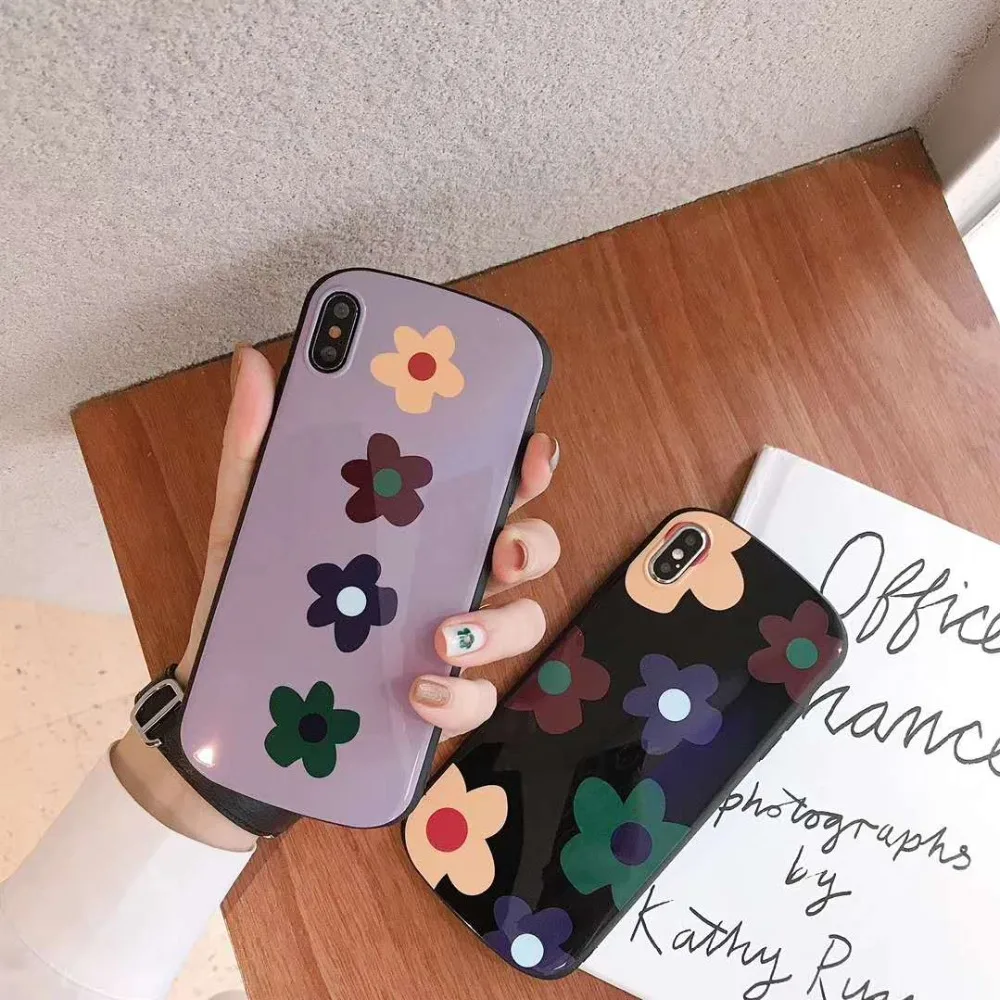 Модный чехол GlamPhoneCase с цветами для телефона iPhone XS Max XR XS X 8 plus 8 7 plus 7 6 S/6 Plus Симпатичные, из мягкого ТПУ чехол для телефона