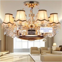 the high quality ceiling fans lamp anion stealth fan lamp ceiling lamp zinc alloy crystal european style remote control lamps 8 heads ceiling fan