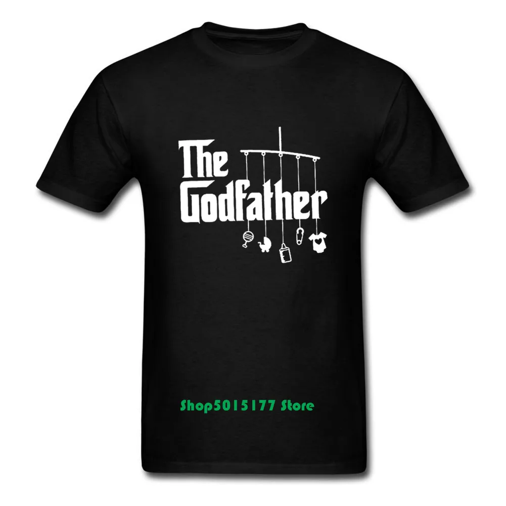 Лучший папа Крестный отец Мужская футболка Веселая отцы подарок на день рождения